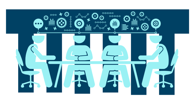 Figure 3 Better problem-solving comes from better discussions among curious people with different skills.