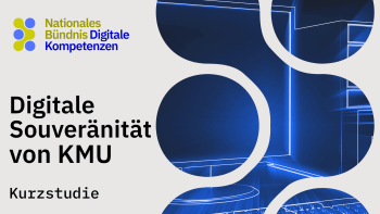 Cover graphic for the short study “Digital Sovereignty of SMEs,” featuring the logo of the National Alliance for Digital Skills and an abstract blue digital background.