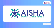 AISHA logo - Digital Skills & Jobs Platform background