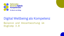 Event announcement: Digital Well-being as a Competence