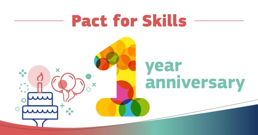 © European Commission image of pact for skills 1 anniversary