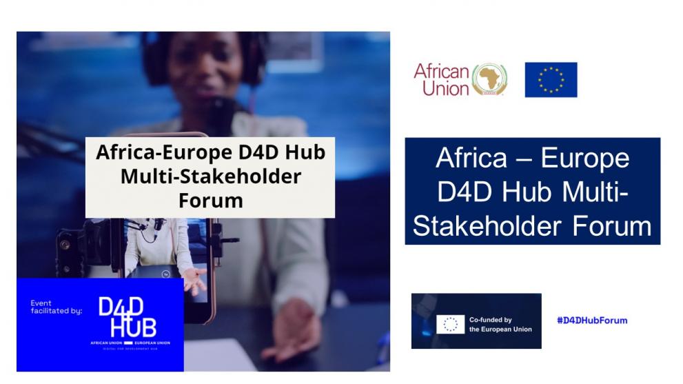 A young woman speaks as part of a panel at an international conference. Credit: African Union, EU Building a joint digital future_D4D_event_poster