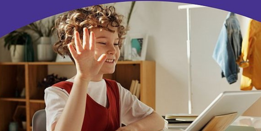 © Lithuanian National Digital Coalition Pic shows a child in front of a tablet