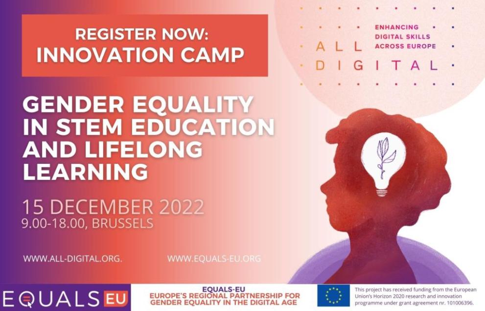 INNOVATION CAMP: GENDER EQUALITY IN STEM EDUCATION AND LIFELONG LEARNING INNOVATION CAMP: GENDER EQUALITY IN STEM EDUCATION AND LIFELONG LEARNING