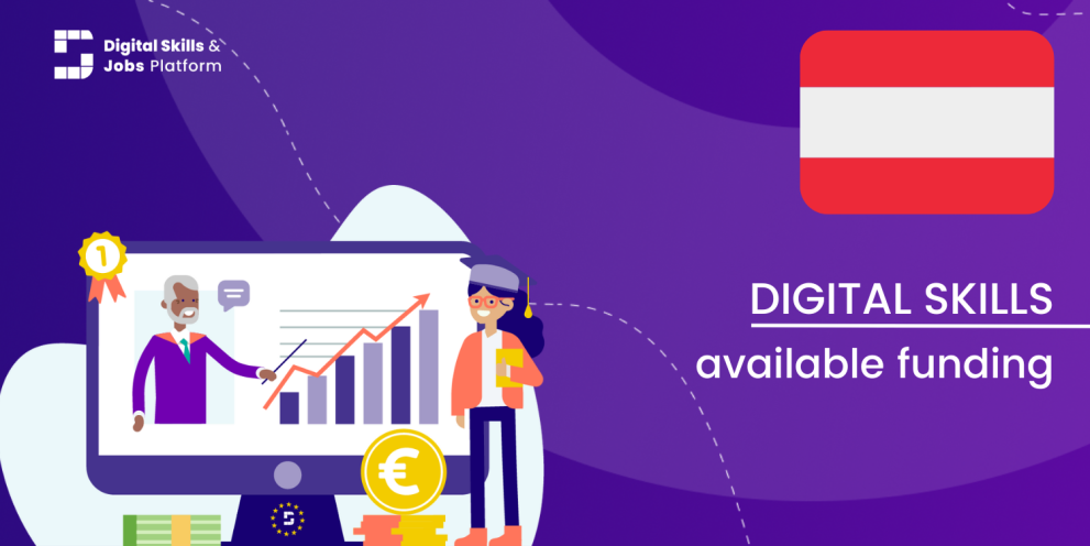Available funding in Austria Visual for the Digital Skills Overview - Available funding in Austria