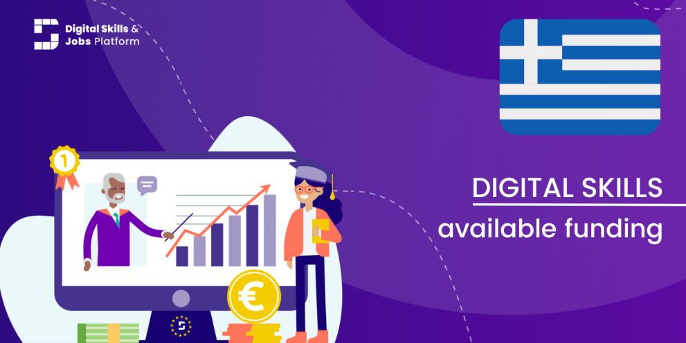 Visual for the Digital Skills Overview - Available funding in Greece