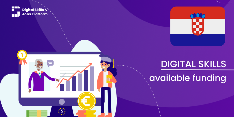 Visual for the Digital Skills Overview - Available funding in Croatia