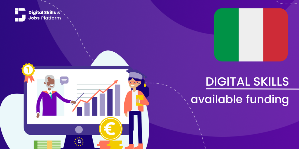 Available funding in Italy Visual for the Digital Skills Overview - Available funding in Italy