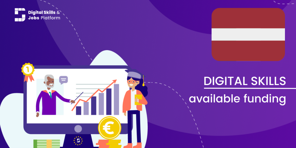 Available funding in Latvia Visual for the Digital Skills Overview - Available funding in Latvia