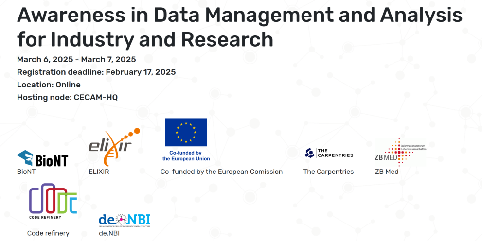 Awareness in Data Management and Analysis for Industry and Research Workshop Awareness in Data Management and Analysis for Industry and Research Workshop