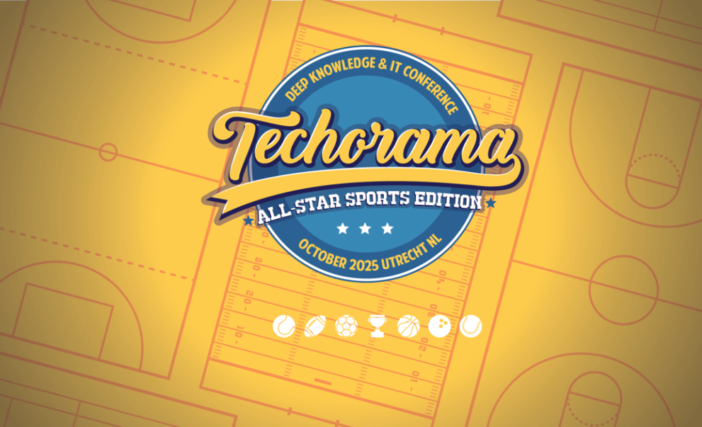 Techorama All-Star Sports Edition This is the logo of the event.