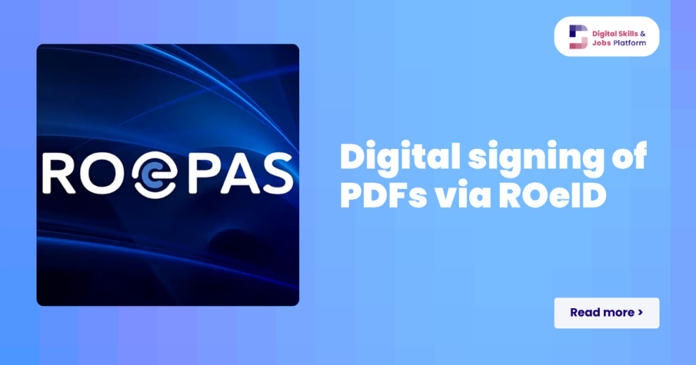 Semnarea digitală a PDF-urilor prin intermediul ROeID