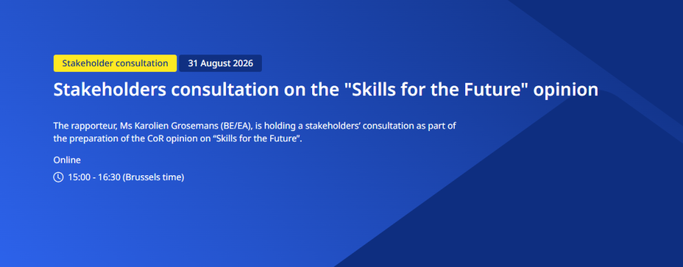 Stakeholders consultation on the "Skills for the Future" opinion