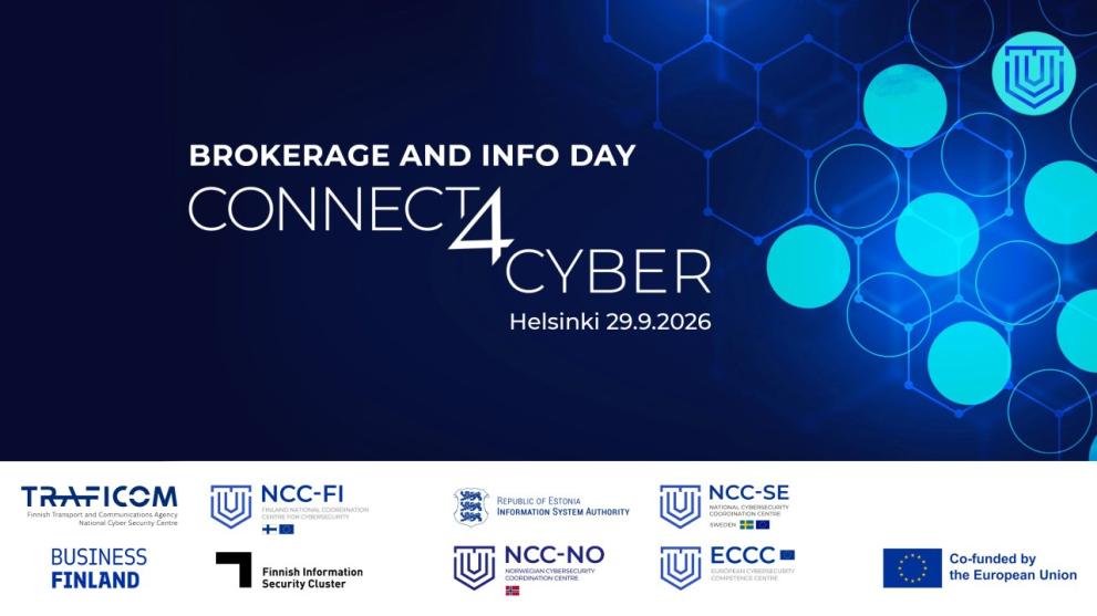 Glowing interconnected dots on a dark blue background. Information detailing the event's date and co-organisers.