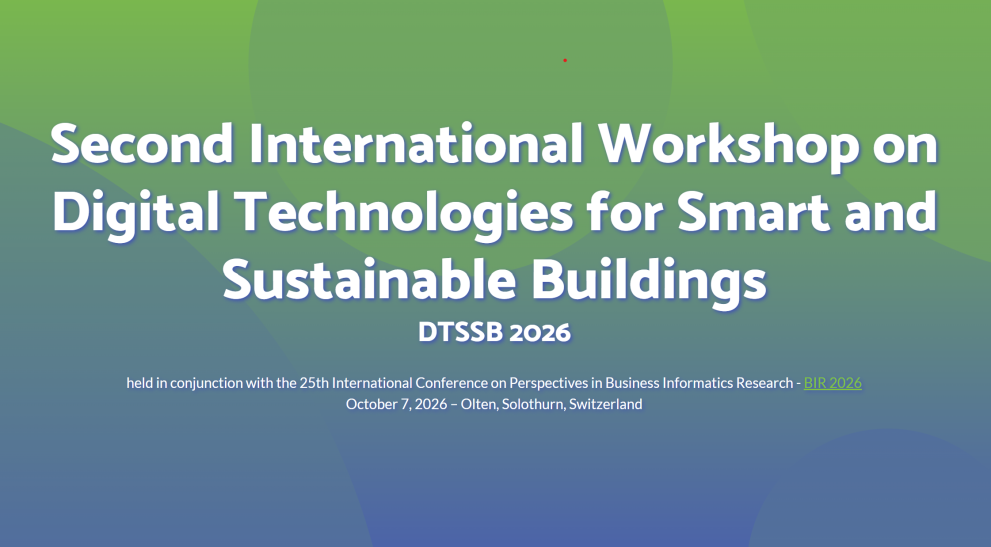 Second International Workshop on Digital Technologies for Smart and Sustainable Buildings