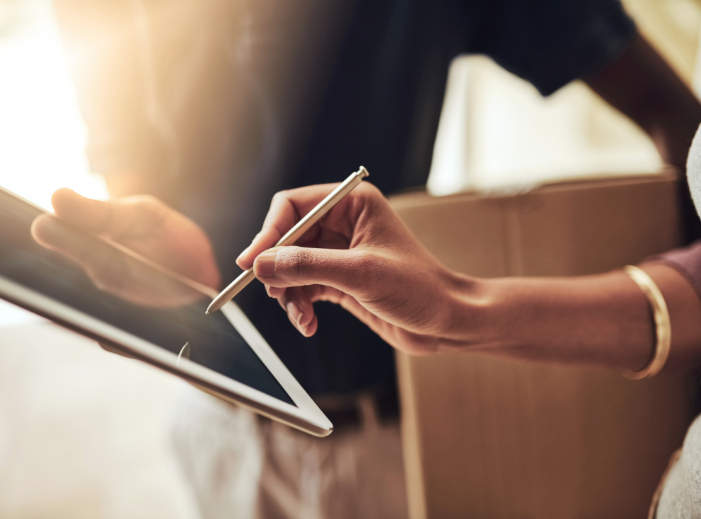 A touchscreen tablet