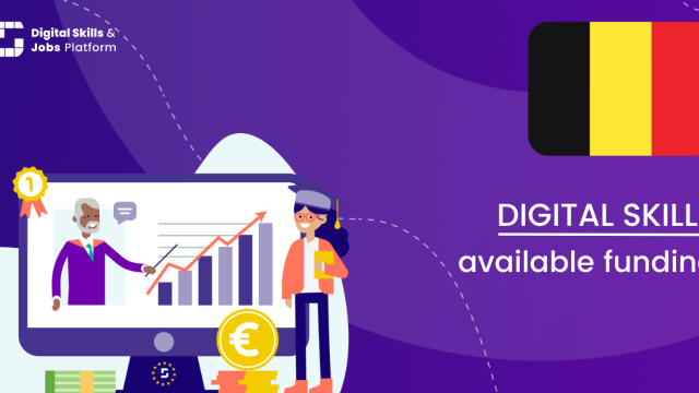 Visual for the Digital Skills Overview - Available funding in Belgium
