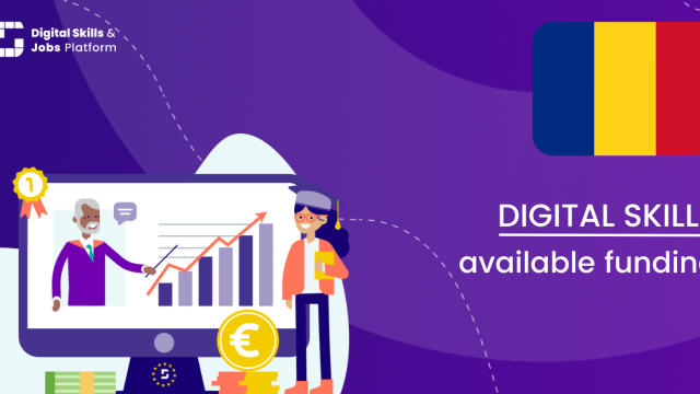 Visual for the Digital Skills Overview - Available funding in Romania