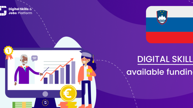 Vizualno gradivo za pregled digitalnih znanj in spretnosti – Razpoložljivo financiranje v Sloveniji
