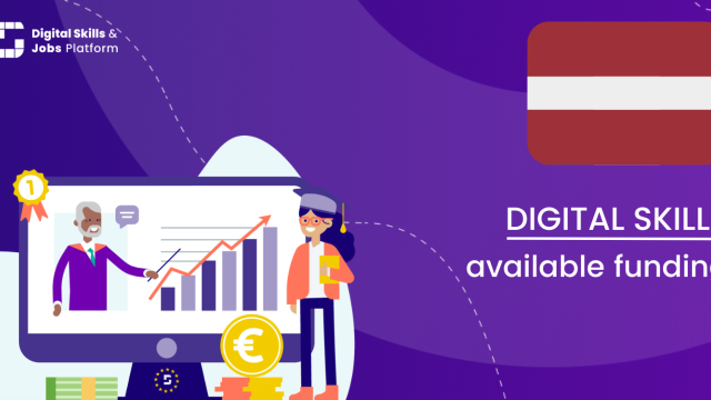 Visual for the Digital Skills Overview - Available funding in Latvia