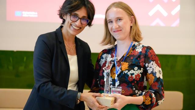 Award giving moment for Digital Inclusion representative