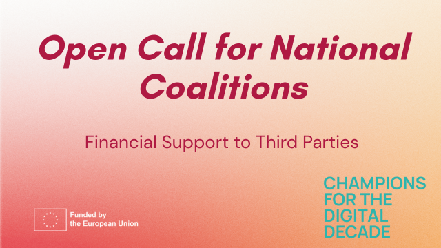 Open Call: Financial Support for National Coalitions in the Champions for the Digital Decade Project 