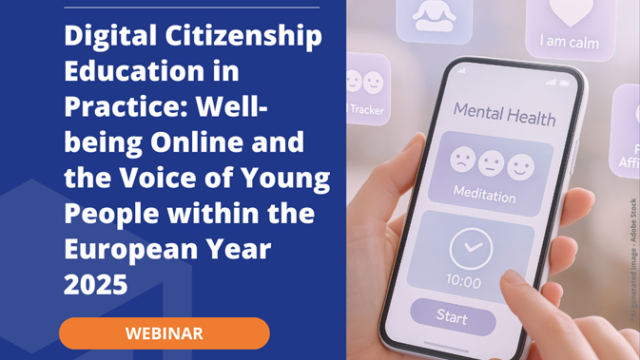 Digital Citizenship Education in Practice:  Well-being Online and the Voice of Young People webinar invitation