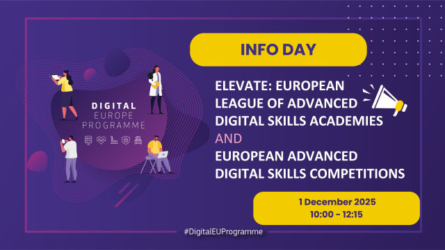 Digital Europe Programme: Info Day for the 9th round of the Advanced Digital Skills Call for Proposals 