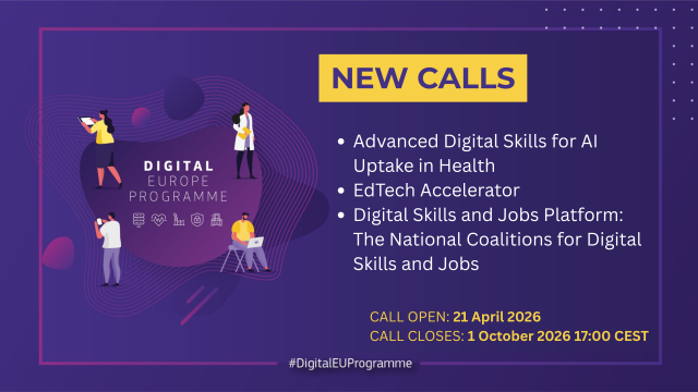 EU launches new set of open calls under DIGITAL to boost Advanced Digital Skills