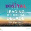 Banner Leading the Digital Decade on Blue