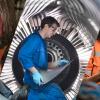 Three photos with a diagonal slant. Photo one is a woman working on an server. Photo two is a man working in a turbine. Photo 3 is a woman and man discussing something. EU flag in bottom left corner. European Year of Skills logo in bottom right corner