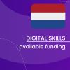 Visuell för översikten över digitala färdigheter – tillgänglig finansiering i Nederländerna