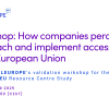  How companies perceive, approach and implement accessibility in the European Union