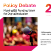 Policy Debate on EU funding and digital inclusion