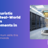 An image of a quantum computer on blue and purple-ish background, with white text. Text reads: "From Futuristic Tales to Real-World Quantum Advancements in Europe and the quantum skills this transition demands"