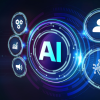Stock image showing AI-related icons