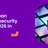 An image of a lock on digital blocks on purple background, with white text. Text reads: "European Cybersecurity Fest - Vilnius"