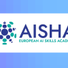 AISHA logo - Digital Skills & Jobs Platform background