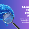 An illustrative image of a glowing brain on a pink-blueish background, with white text and the logos of the European Commission and the Digital Skills & Jobs Platform. Text reads: "A Leadership Reskilling Lens for the Age of AI" 