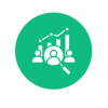 Green analytics icon - AI skills academy