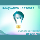 a cartoon lightbulb and the title and place of the event