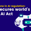 decorative image with text: Milestone in AI regulation: EU secures world's first AI Act