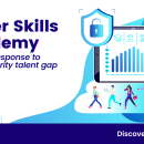 Cyber Skills Academy promotion visual with a subtitle "The EU's response to cybersecurity talent gap"