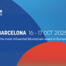 This is the visual of the European Blockchain Convention Barcelona 16-17 Oct 2025 The most influential Blockchain event in Europe