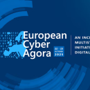 This is the logo of the European Cyber Agora 2025 event.
