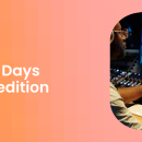 An image of a man working on a computer on an orange background, with white text. Text reads: "FCCN Days 2026 edition"