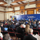 A photo of the audience gathered during the 8th edition of the 3 SI Business Summit in 2023. Bucharest, Romania. 